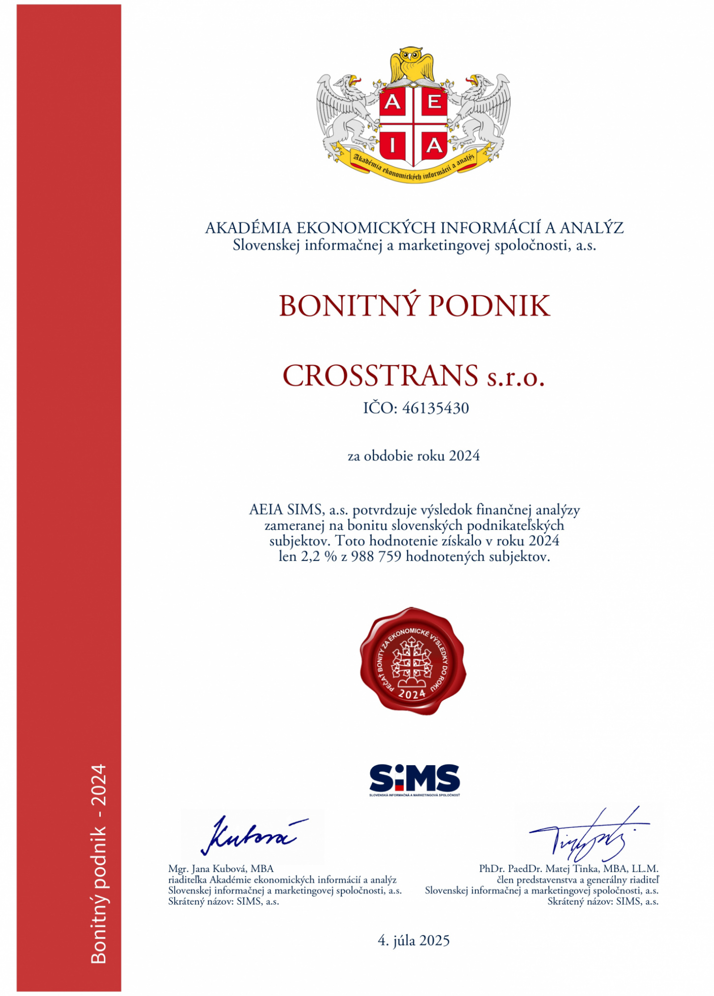 Certifikáty Certifikáty