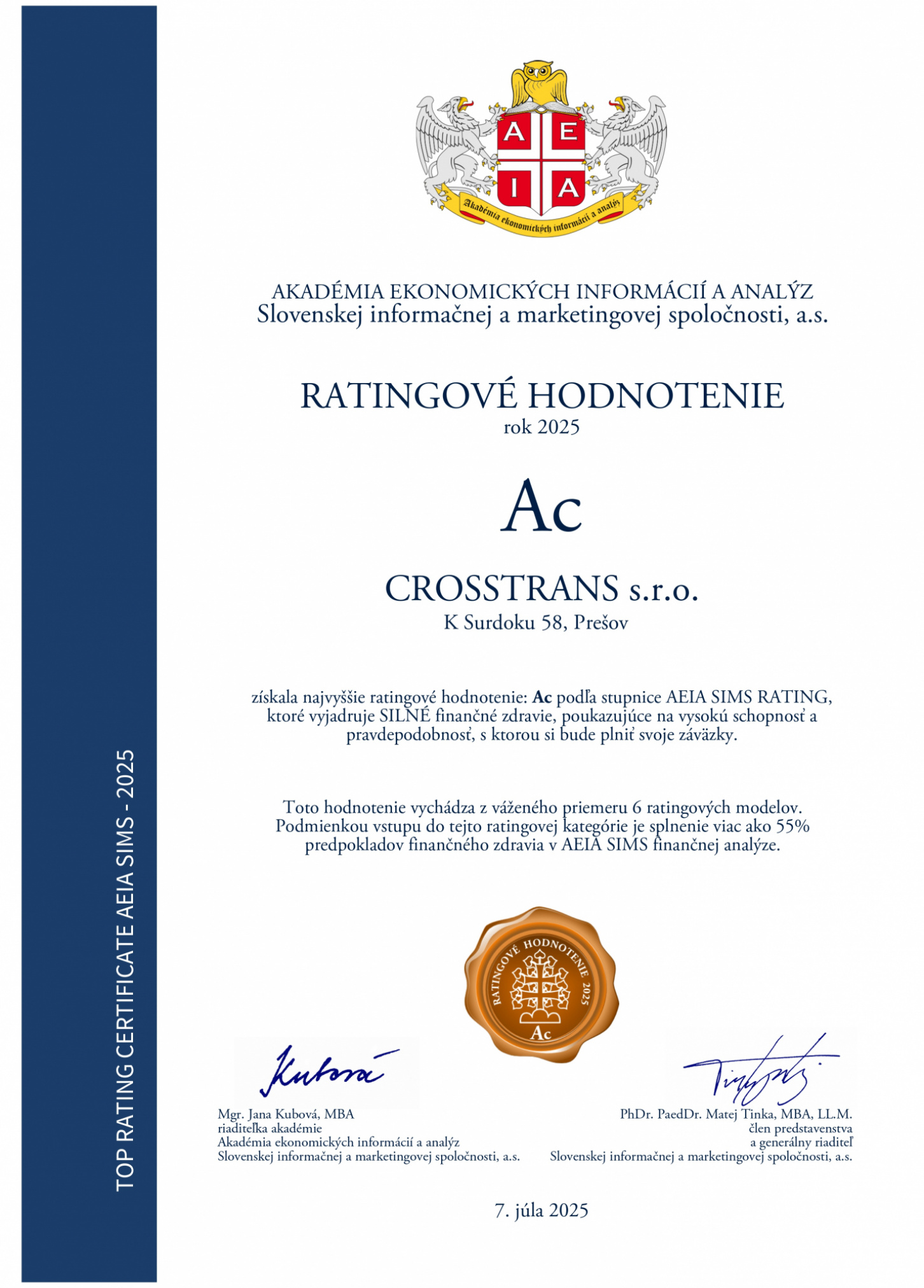 Certifikáty Certifikáty